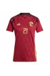 Belgia Timothy Castagne #21 Fotballdrakt Hjemme Klær Dame EM 2024 Korte ermer
